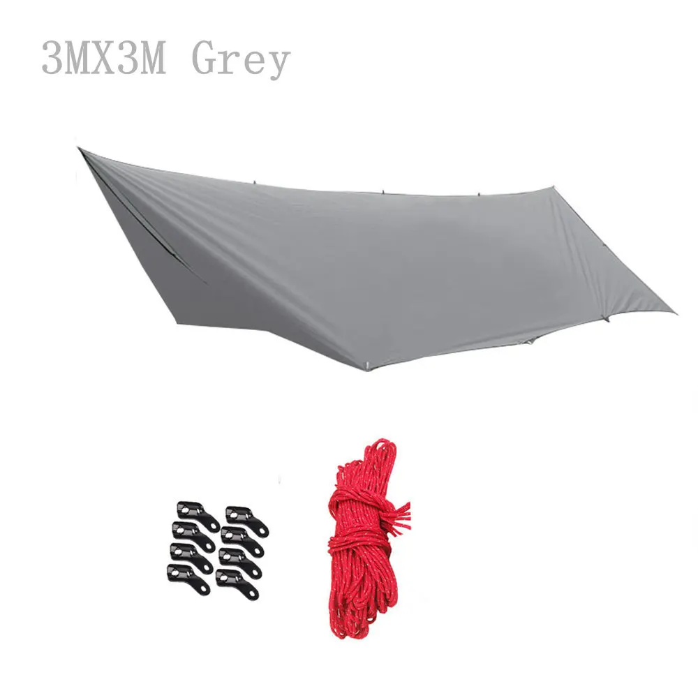 Grey 3x3m VILEAD Многофункциональный древний супер легкий тент защита от дождя солнцезащитный тент навес дождевой сарай беседка - Цвет: Grey 3x3m