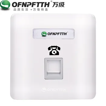 

1 Port Faceplate wall mount panel WITH Computer/TV/Phone keystone Jack