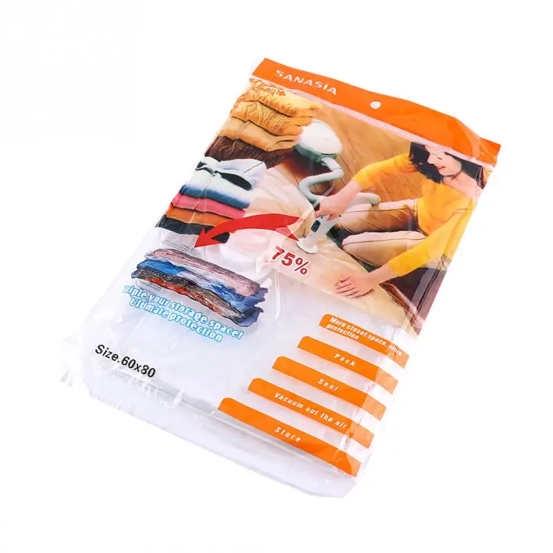 

Large Vacuum Compressed Storage Bags Package Organizer Household Space Saver 3 Sizes Pratical