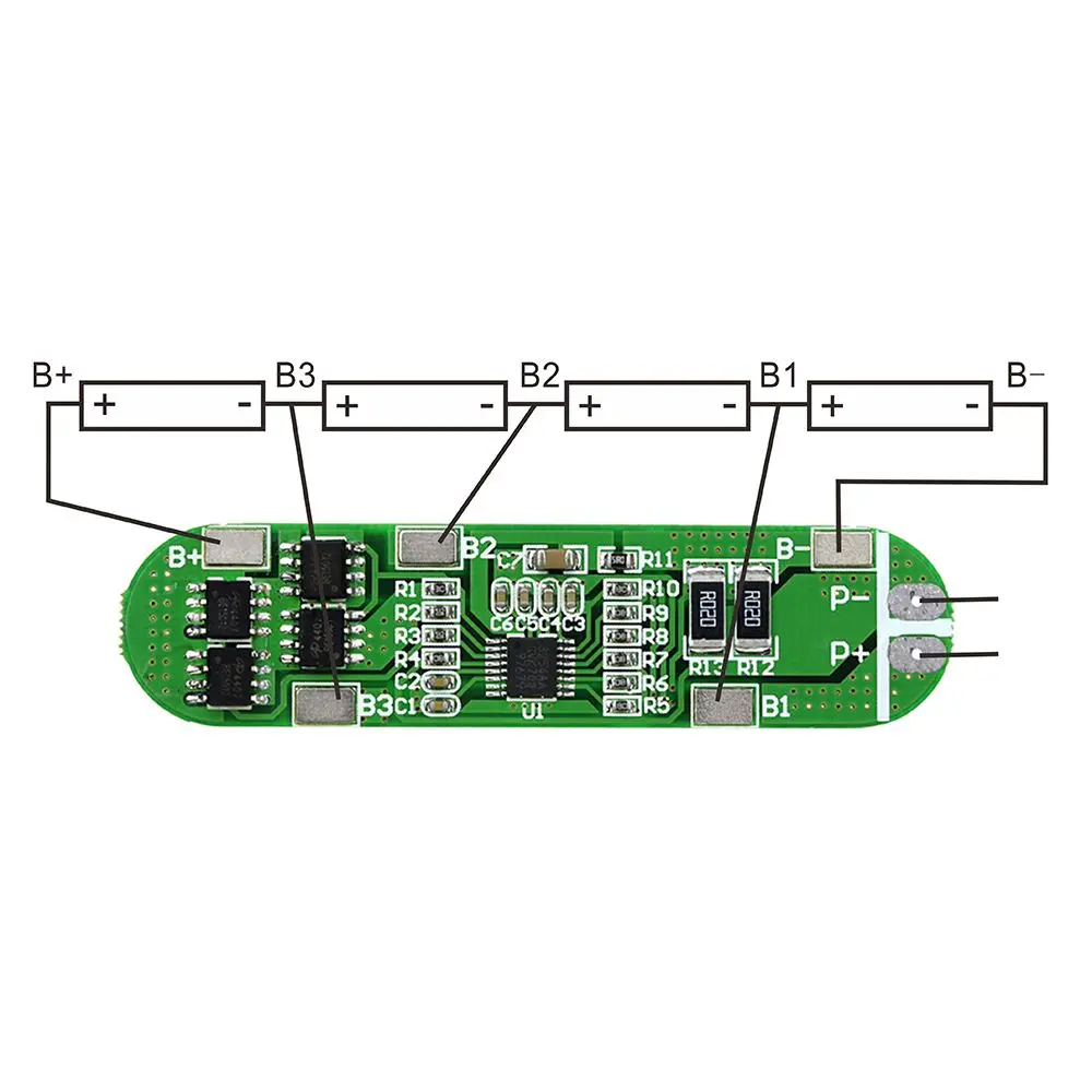 

4S 6A 16v Li-ion 18650 BMS PCM Battery Protection Board BMS PCM for Li-ion Lipo Battery Cell Pack