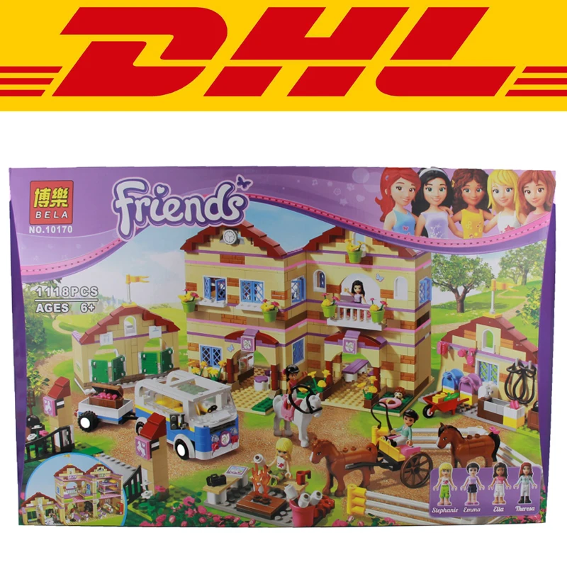 

2017 New Bela 10170 1118Pcs Friend Summer Riding Camp Model Building Kit Housework Time Panorama Blocks Brick Compatible Gift
