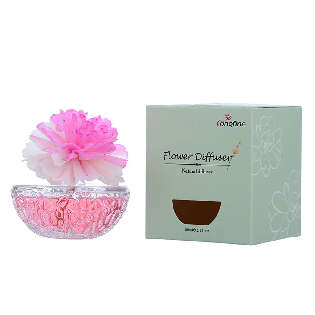 

High Quality Reed Oil Diffusers with Simulated Carnation, Glass Bottle and Scented Oil 50ML Gift 2019 New