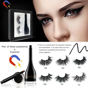 

Eye Lashes Makeup Magnetic Liquid Eyeliner & Magnetic False Eyelashes Waterproof Long Lasting Fake Eyelash Extension Magnet Lash