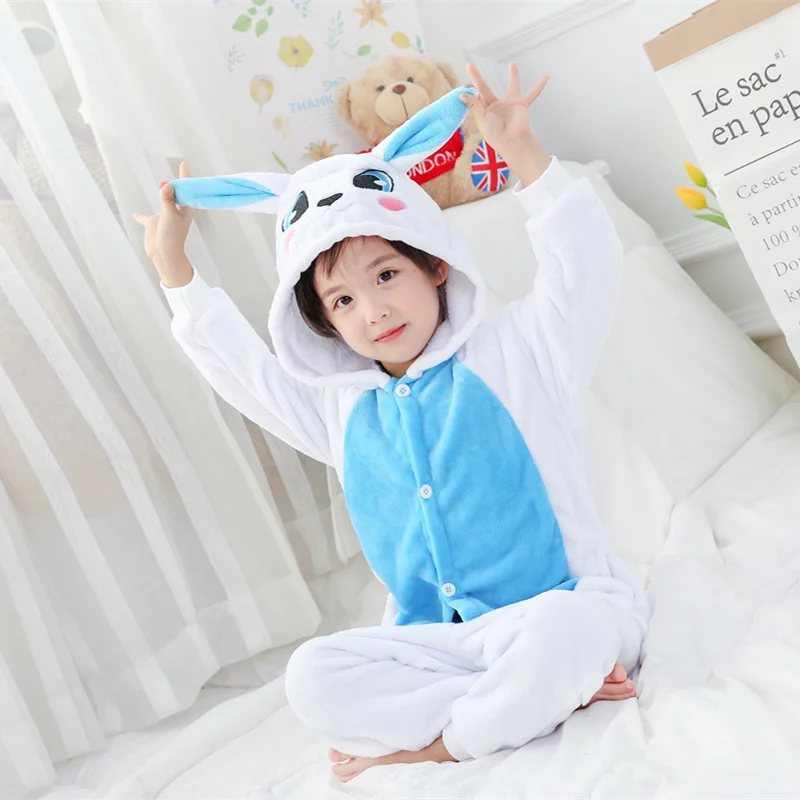 Warm Kids Pajamas Animal Onsies Flannel Children's Sleepwear Rabbit pajamas For Girls Boys Nightgown Cosplay Warm Kids Pajamas Animal Onsies Flannel Children's Sleepwear Rabbit pajamas For Girls Boys Nightgown Cosplay