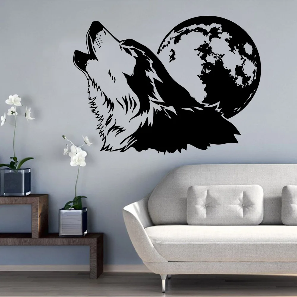 

Removable wolf Pvc Wall Decals Home Decor For Baby's Rooms Mural Poster Living Room Decor Bedroom stickers vinilo pared