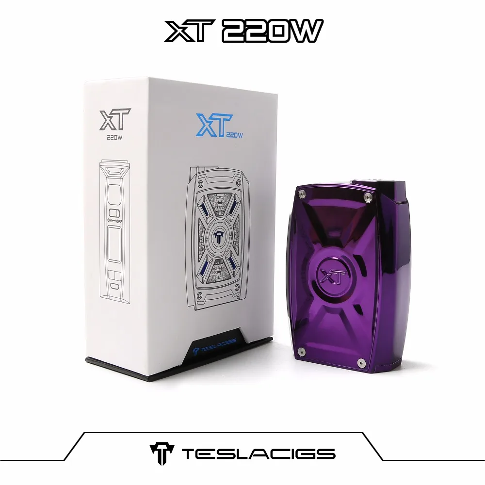 Оригинальный Teslacigs Tesla XT Mod Box Vape 220 Вт поддержка RDA/RTA/RDTA танк электронные сигареты