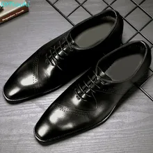 2019 Handmade Brand Designer wedding shoes men Fashion formal shoes men genuine leather Style Mens Oxford Dress Shoes christia bella fashion handmade formal mens dress shoes genuine leather spikes studded zebra men s evening wedding party shoes