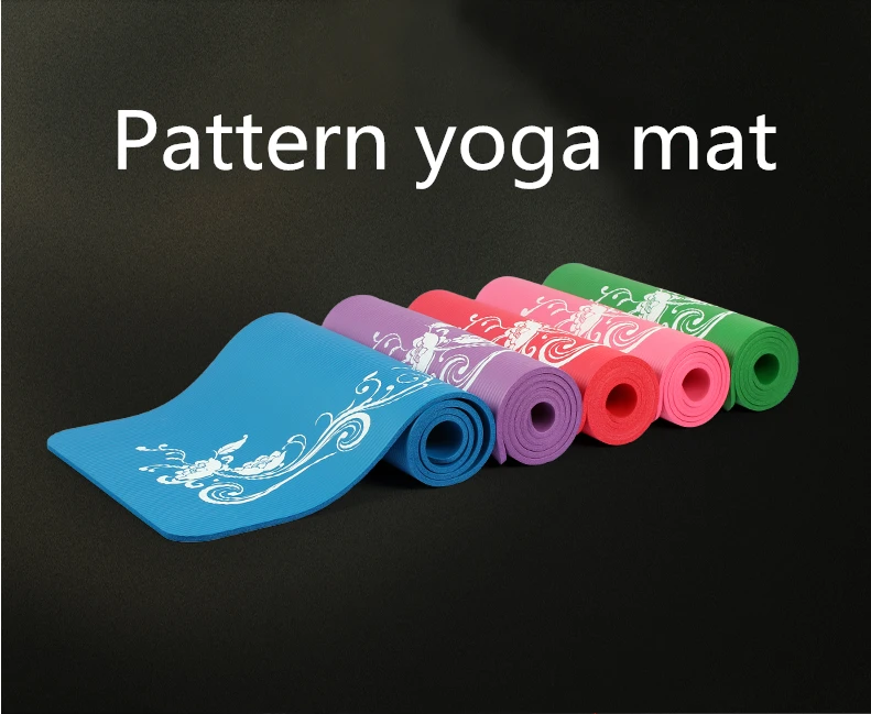 Лидер продаж 183*61 см Толщина 10 мм с цветочным принтом Коврик для йоги нескользящим красивый коврик для йоги утолщение безвкусно Йога коврик