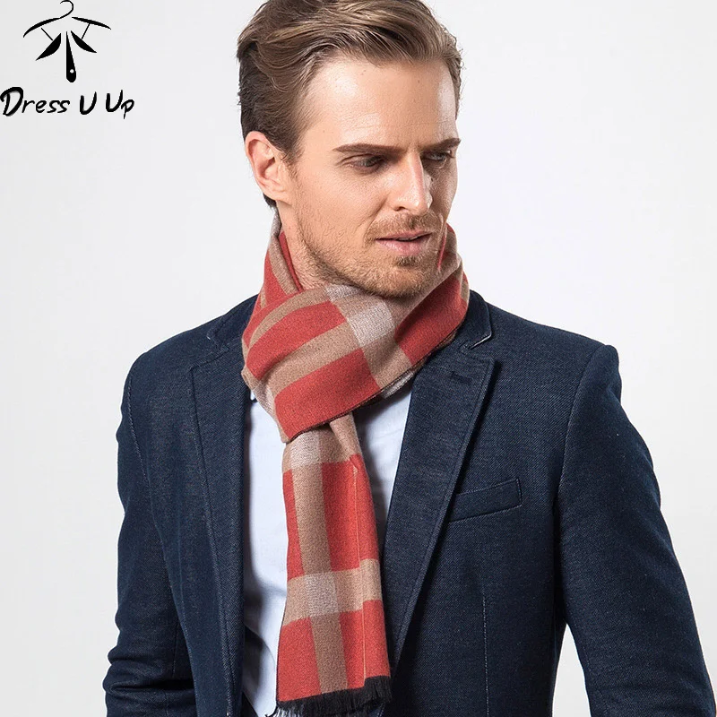 Newest Cashmere Plaid Scarf Man Winter Brand Scarf Men Fashion Designer