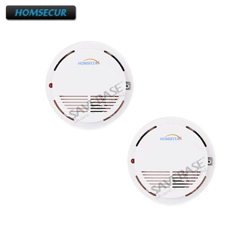 HOMSECUR 2pcs A8 433MHz Wireless Smoke Fire font b Alarm b font Sensor For Our font