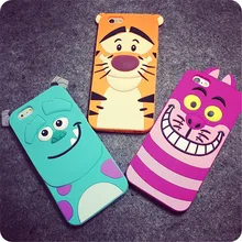 Новые Симпатичные 3D Мультфильм Монстры Университет Салли Tiger Pattern Мягкий Чехол Для IPHONE 5G 5S SE Задняя Крышка Capa Celuar