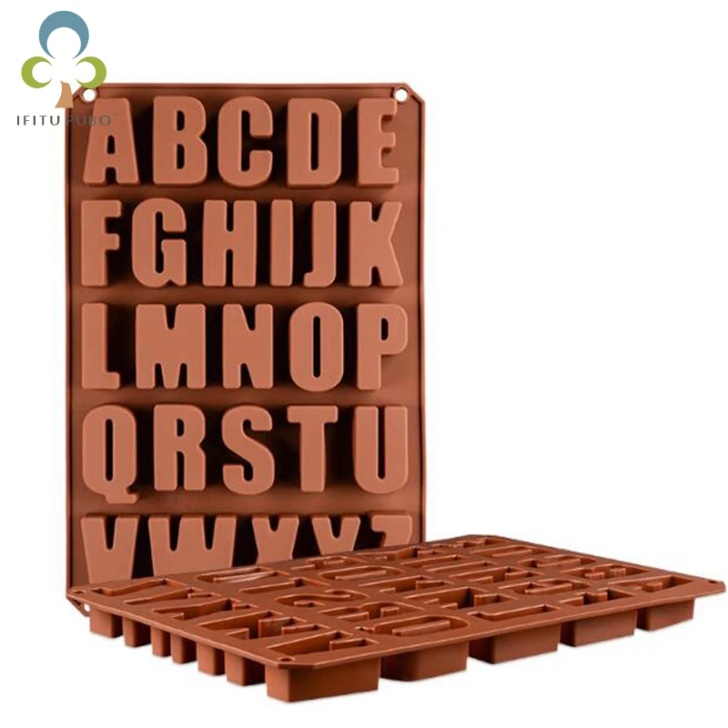 26pcs English Alphabets/Letters Shape DIY Jelly Ice Silicone Mold Cake Decorating Fondant Chocolate Moulds WYQ | Дом и сад