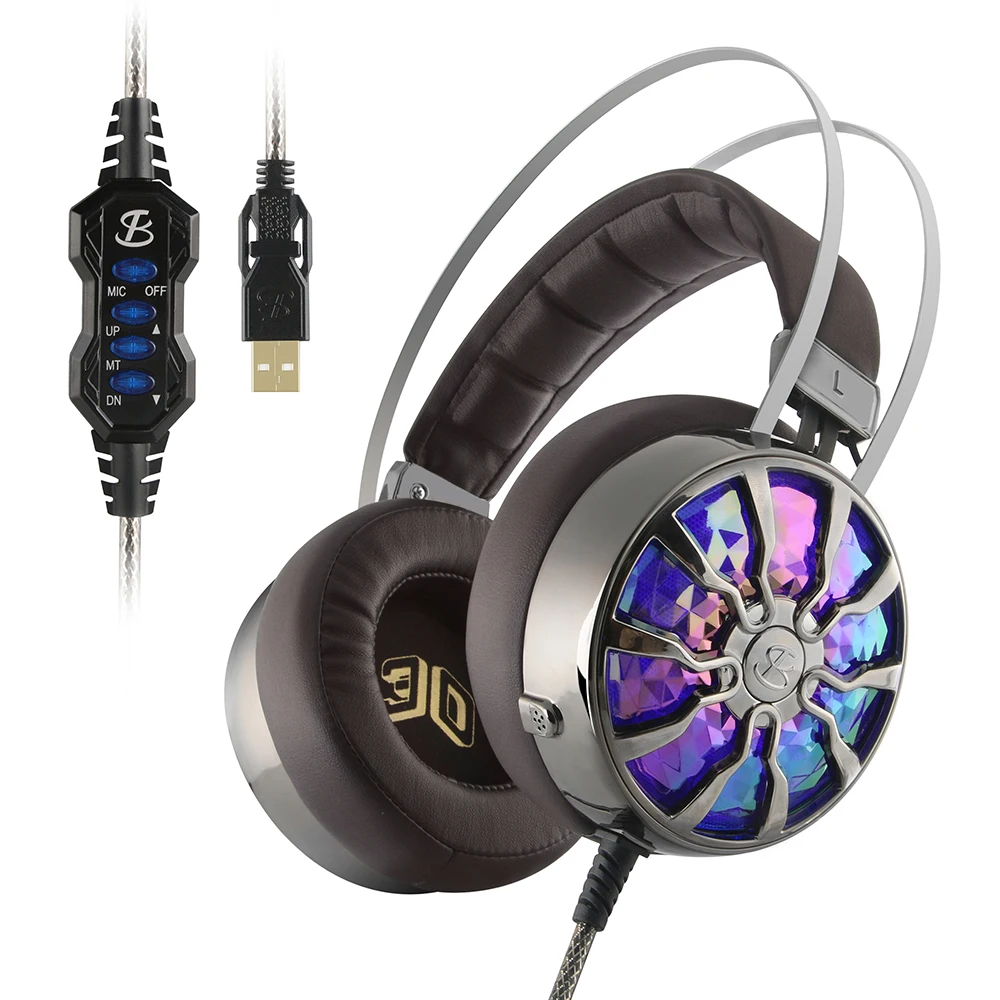 Игровая гарнитура для ПК NiUB5 PC65 стерео Hi Fi музыка USB наушники 7 1 4 канала с