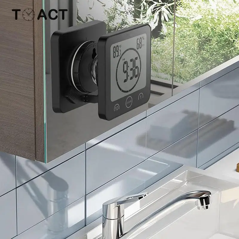 

Kitchen Clock Timer Bathroom Clocks Watch In Kitchen Digital LCD Waterproof Wall Watches Timer Temp For Bathroom Home Decor