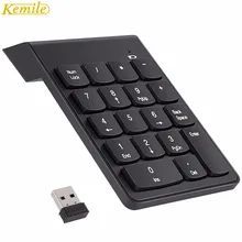 Kemile 2.4G Wireless USB Numeric Keypad Mini Numpad 18 Keys Digital Keyboard for iMac/MacBook Air/Pro Laptop PC Notebook Desktop