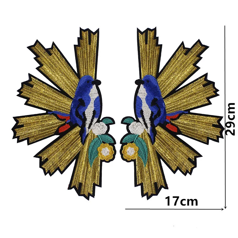 1 пара дизайнерские нашивки с птичьим экраном вышивка металлик аппликация «сделай сам» наклейки для одежды куртка украшения аксессуары TH534