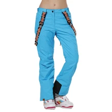 Зимние женские лыжные штаны для девочек, водонепроницаемые штаны для сноубординга, дышащие одноцветные лыжные брюки, уличные спортивные зимние Походные штаны