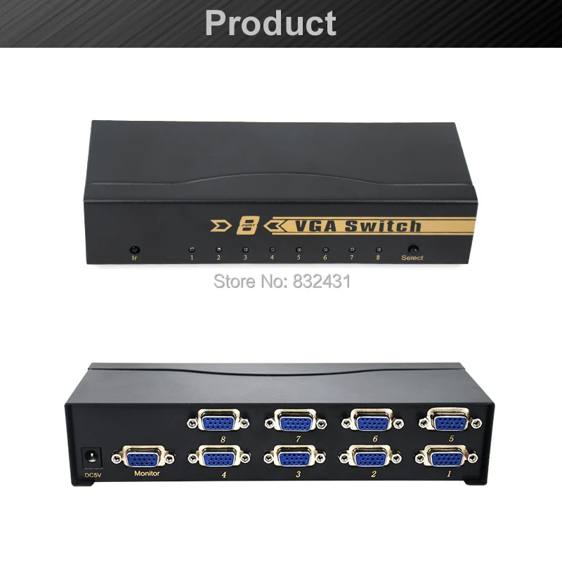 8 Port 8 Input 1 Output VGA Switch 7