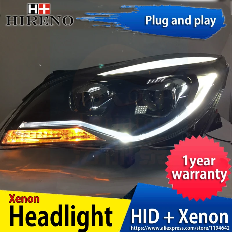 Hireno Headlamp for 2014 2015 Buick Regal Headlight Headlight Assembly