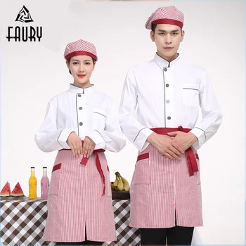 

Wholesale Chef Uniforms Unisex Single-breasted Workwear Long Sleeves Catering Restaurant Waiter Work Uniforms Jackets XL-4XL