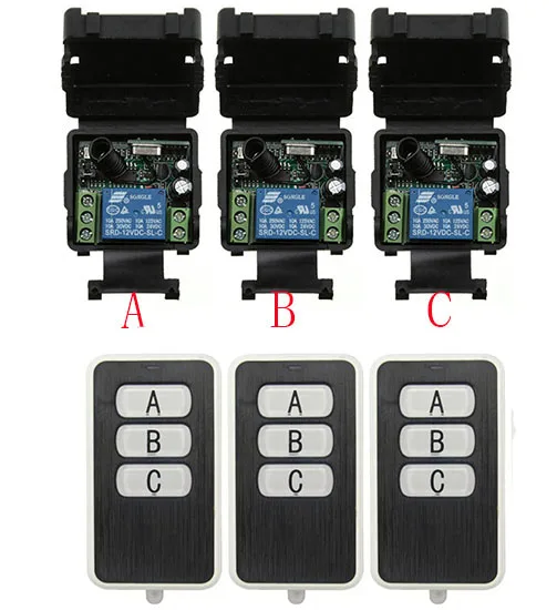DC12V 24V 1CH 10A RF Wireless Remote Control Relay Switch Security