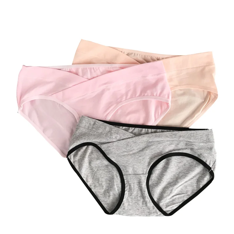 ZTOV 3 Шт./лот Хлопок Материнства Underwear U-образный Низкой Талией Беременности Трусы Для Беременных женщин Плюс размер Одежды Трусики