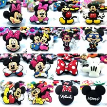4 шт./лот Микки Маус имитация милый мультфильм обуви талисманы пряжки аксессуары подходит для браслеты Croc Декор JIBZ подарок на день рождения