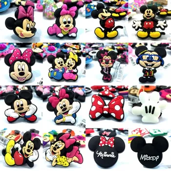 

4pcs/lot Mickey High Imitation Cute Cartoon Shoe Charms Buckles Accessories Fit for Bracelets Croc Decor JIBZ Kid Birthday Gift