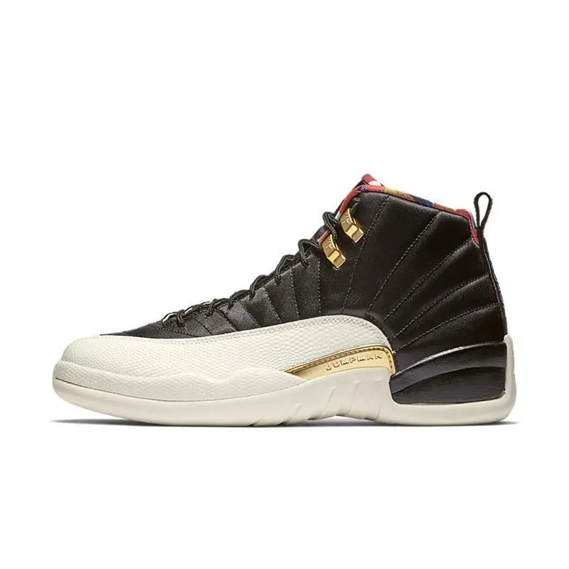

2019 Jordan 12 Xii Basketball Shoes Cny Men Black Gold Outdoor Sport Sneakers aj12 New Arrival Size Us 8-13 Plus Size