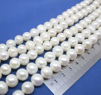 

Miss00296 wholesale 5 strands growth line natural genuine white pearl loose beads