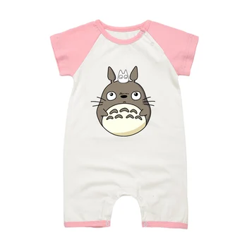 

Toddle Newborn Baby Short Sleeve Romper TOTORO Cartoon Printed Clothes Infant Baby Boys Girls Cotton Jumpsuits Pajamas