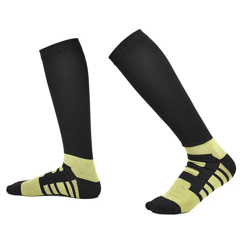 Спортивные носки повседневный стиль колено быстросохнущие пот поглощения Нейлон чулочно-носочные изделия марафон бег Футбол обувь аксессуары - Цвет: Y