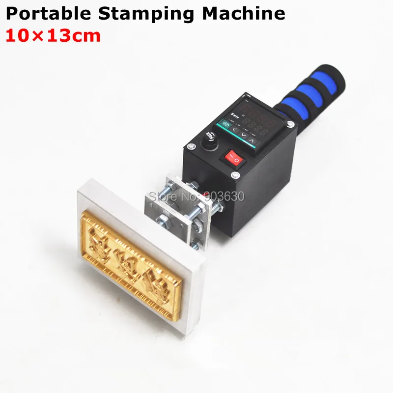 Handheld Hot foil stamping machine branding machine leather printer creasing machine Marking Press on wood LOGO(10x13cm)