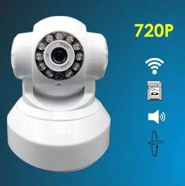 1.0MP H.264 HD 720P Wireless IP Camera with Pan / Tilt Night Vision Built-in IR-CUT US/EU Plug - 240V 1.0MP H.264 HD 720P Wireless IP Camera with Pan / Tilt Night Vision Built-in IR-CUT US/EU Plug - 240V