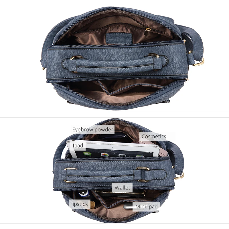 Женская сумка через плечо LOVEVOOK, повседневая сумка мессенджер с регулируемым длинны ремнем, наплечная сумка на молнии с короткими ручками к путешествию, изготовлена из искусственной кожи