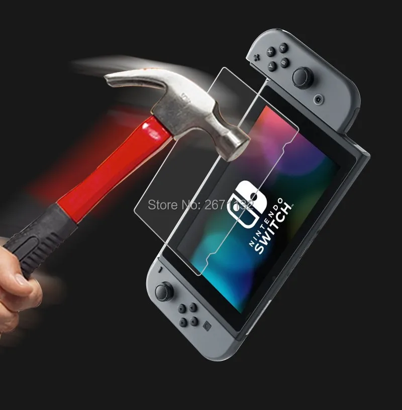2 x Anti-Scratch Full HD Ultra Clear Protective Film for Nintendo Switch NS Console Screen Protector Cover Skin Game Accessories  (2)