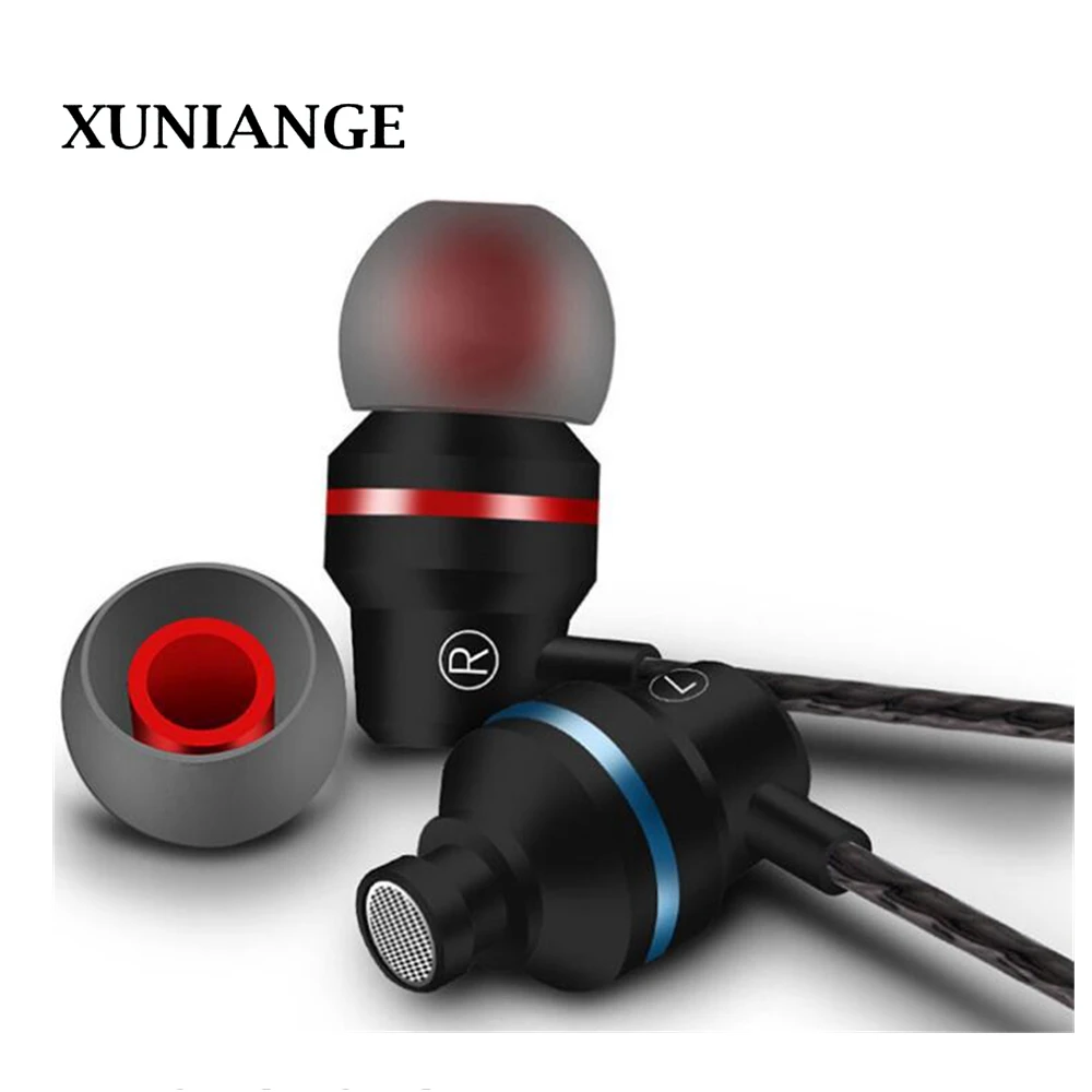 XUNIANGE Stereo Bass Earphone Headphone with Microphone Wired Gaming Headset for Phones Samsung Xiaomi Iphone Apple ear phone