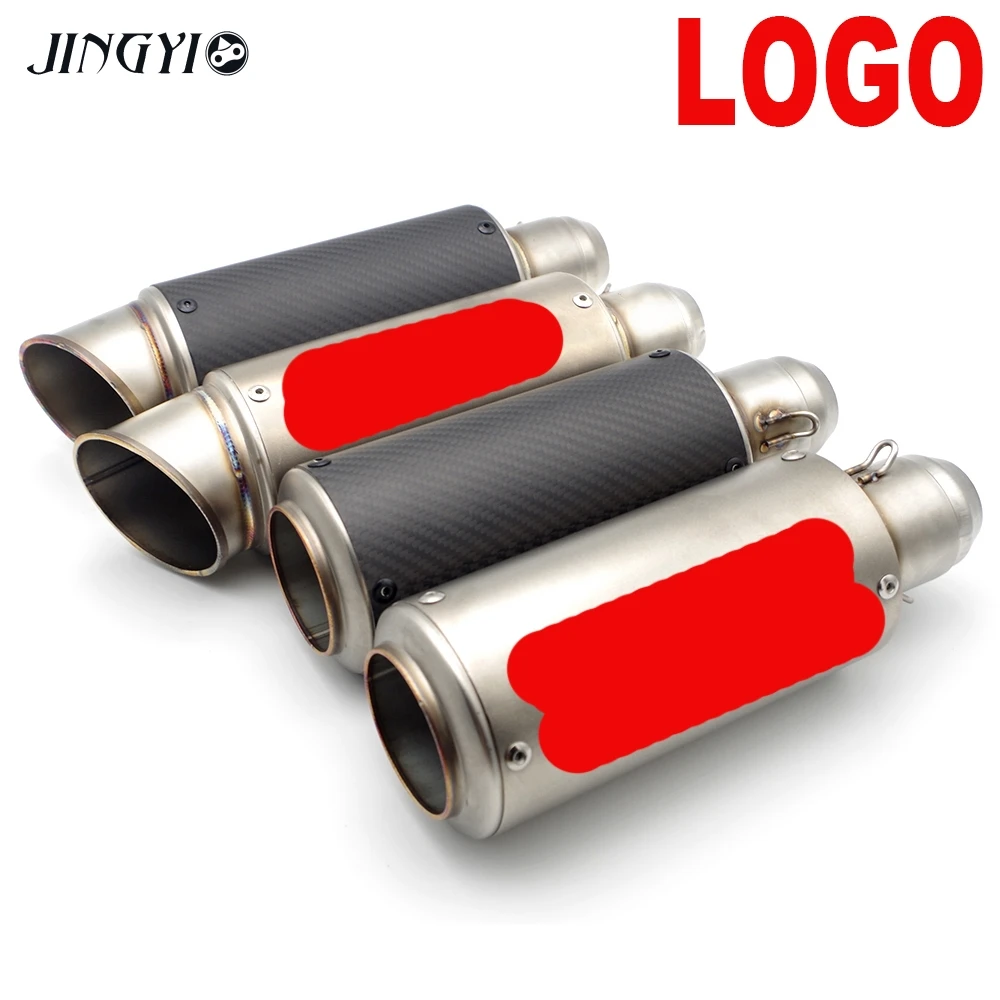 

Laser engraved moto exhaust modified projector escape muffler pipe For yamaha r6 exhaust suzuki gsxr 600 k7 x-adv