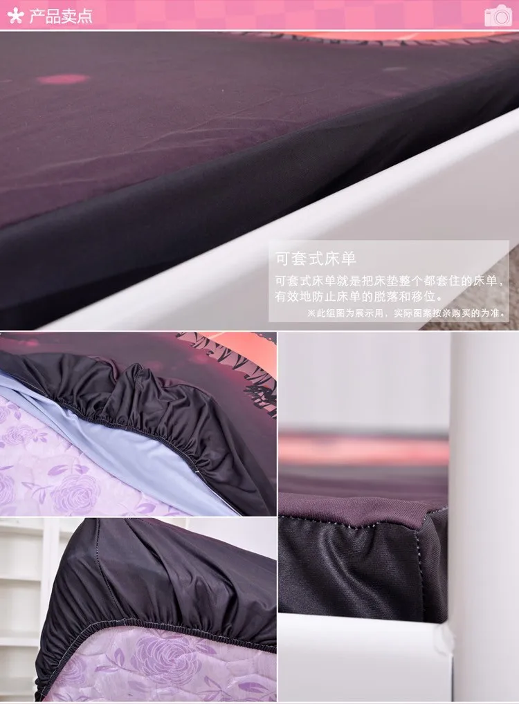 Тапочки в виде Персонажа Аниме Хацунэ Мику Шелковый чехол для матраса простыня Натяжное покрытие покрывало постельный