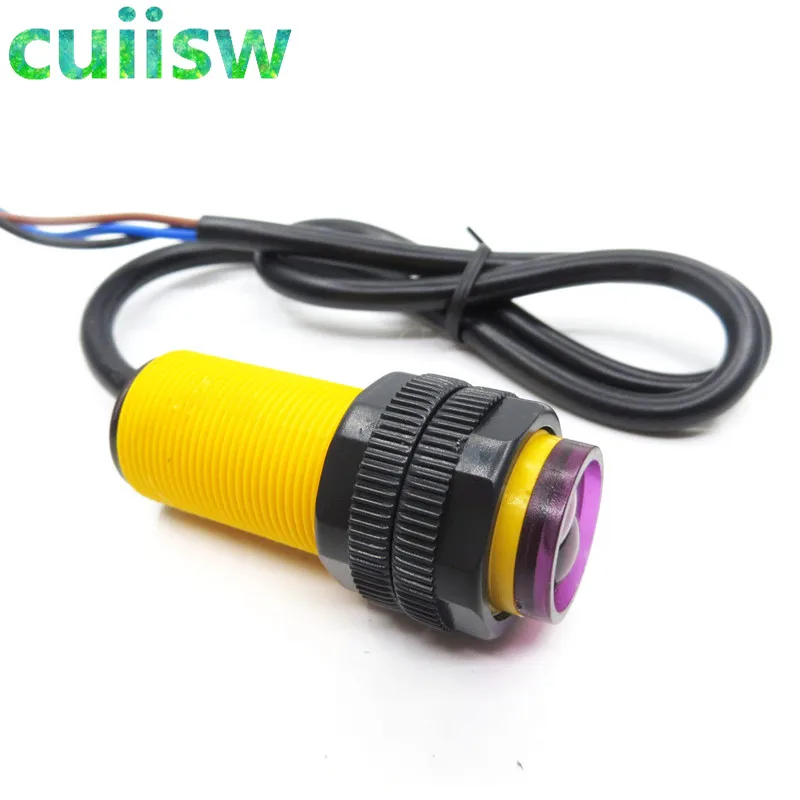 

Smart Car Robot E18-D80NK Infrared Obstacle Avoidance Photoelectric Sensor Proximity Switch 3-80cm Detection Range Adjustable