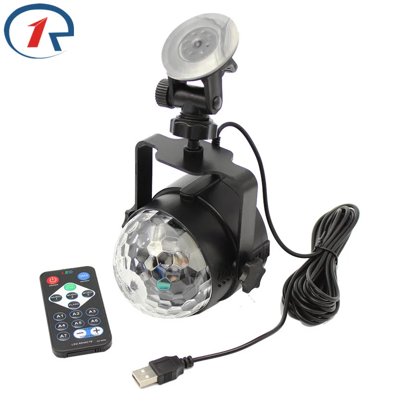 ZjRight IR Remote RGB LED Crystal Magic Ball lighting Rotate Stage Lamp DC USB 5V DJ light disco lights Party Effect wall Lights ZjRight IR Remote RGB LED Crystal Magic Ball lighting Rotate Stage Lamp DC USB 5V DJ light disco lights Party Effect wall Lights