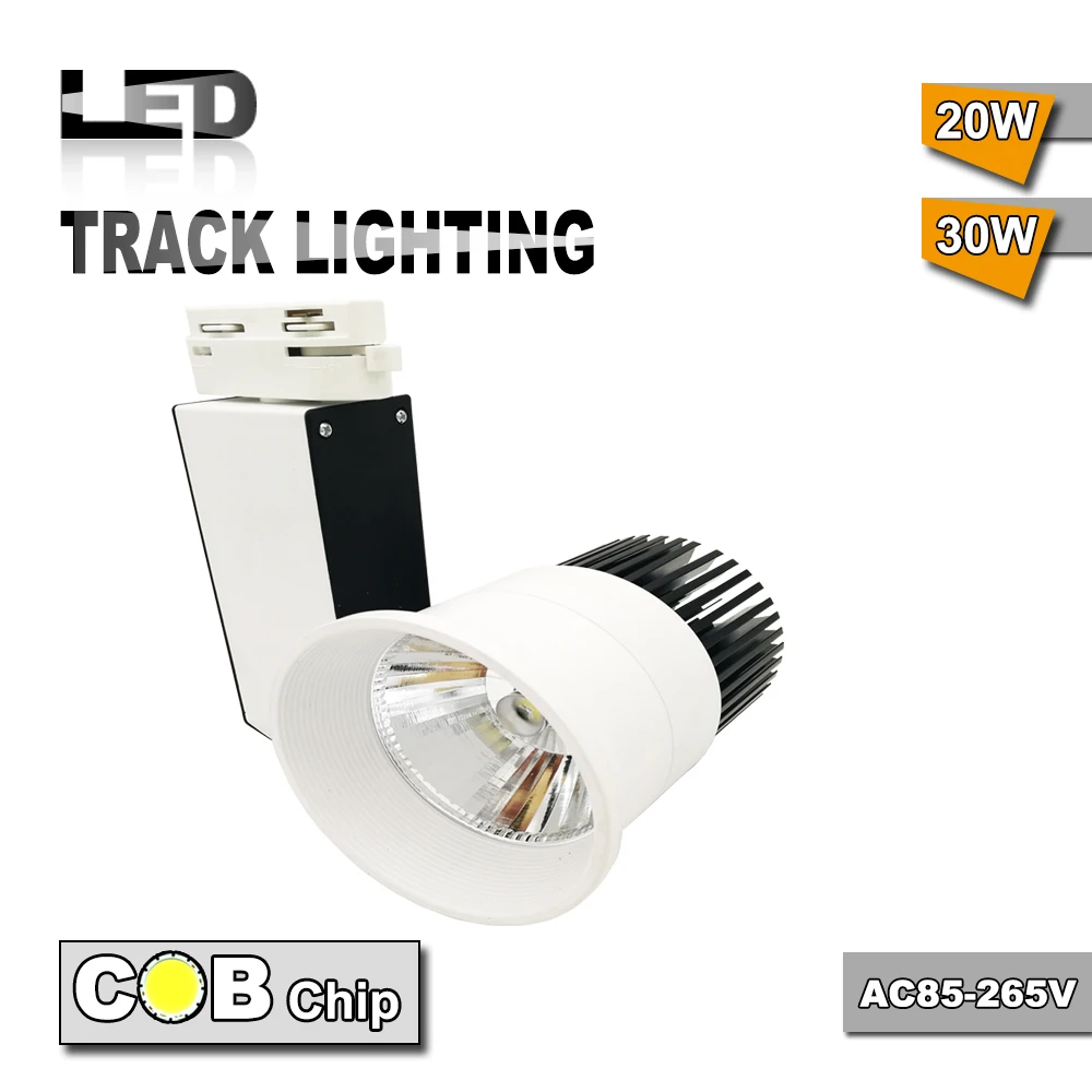

COB LED track light 20W white black cover energy saving rail light decorate lamp store light high quality high lumens lamp