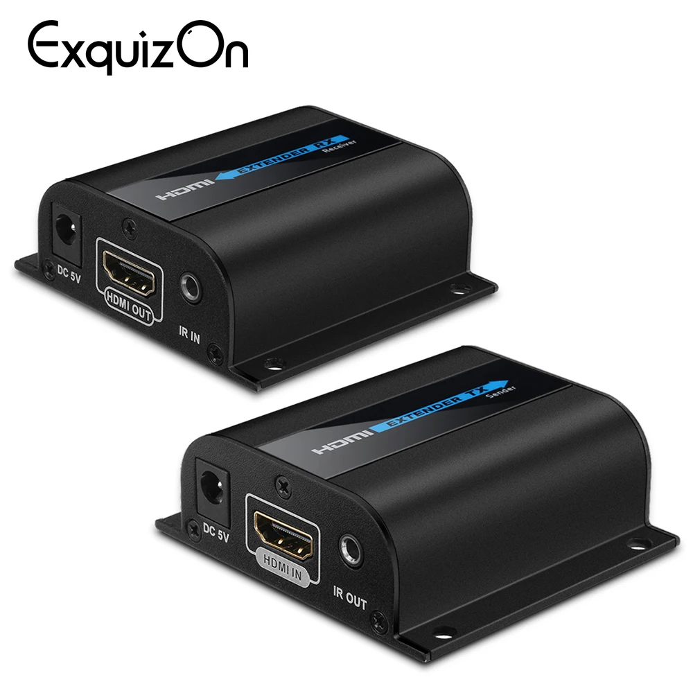 Exquizon 60 м LKV372A HD 1080 P HDMI удлинитель передатчик с ИК TX/RX см Ethernet кабель Поддержка 3D для