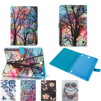 

Cartoon Silicone PU Leather Flip Case For Samsung Galaxy Tab A 9.7 T555 T550 P550 9.7" Case Cover Funda Owl Pattern Stand Shell