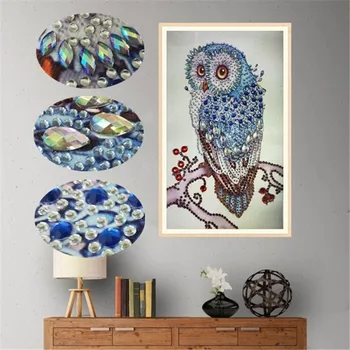 

Animal Special Shape Diamond Painting Picture Of Rhinestone Beadwork Owl Diamond Sale Craft Kit Home Decor 30x20cm