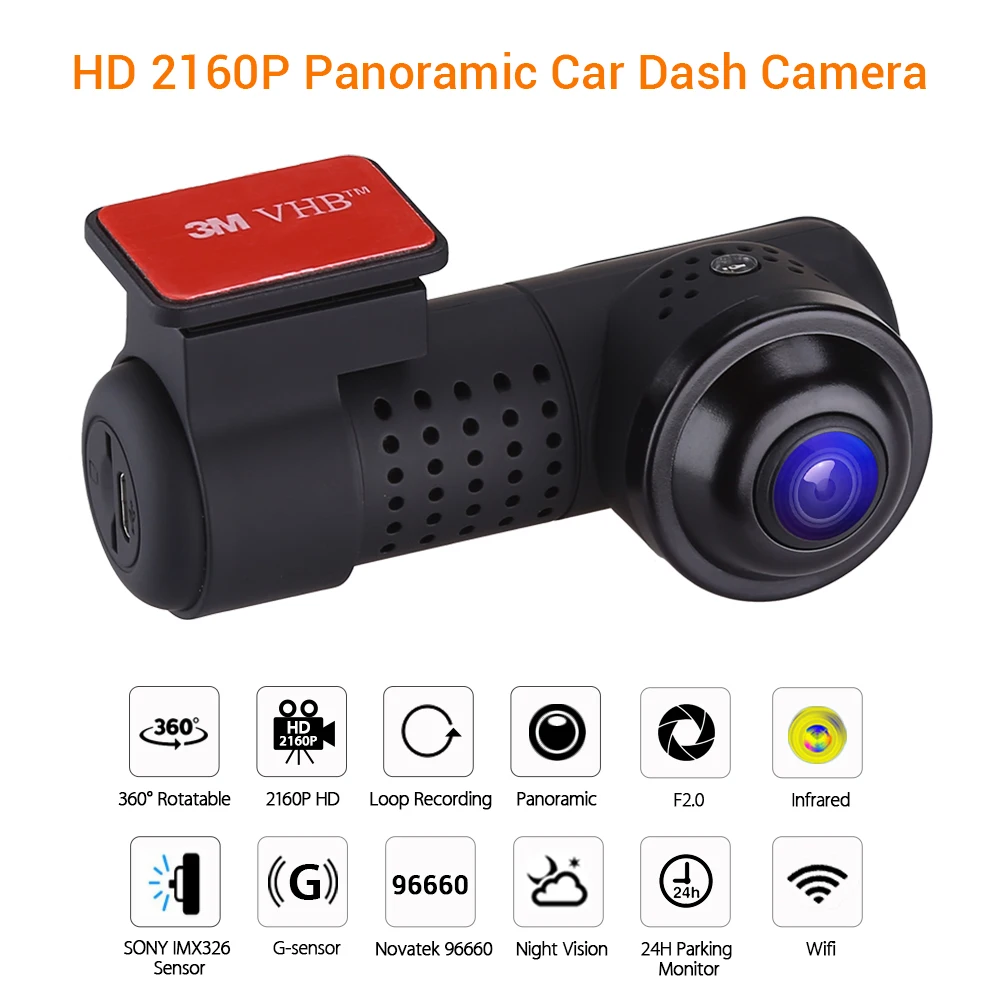 Blueskysea Dash Cam ночное видение HD Автомобильный L9 DVR камера 2160P sony IMX326 g-сенсор WiFi Спортивная камера 360 градусов панорамная