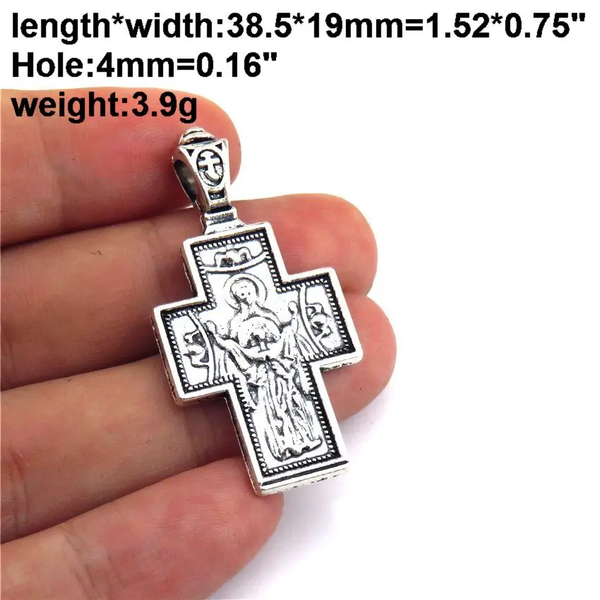 21714 Винтажный серебряный крест, крылья Иисуса, подвески, Подвески для изготовления ювелирных изделий, ручная работа, подвески, сделай сам, ожерелье, No25-48 - Окраска металла: No39-2pcs