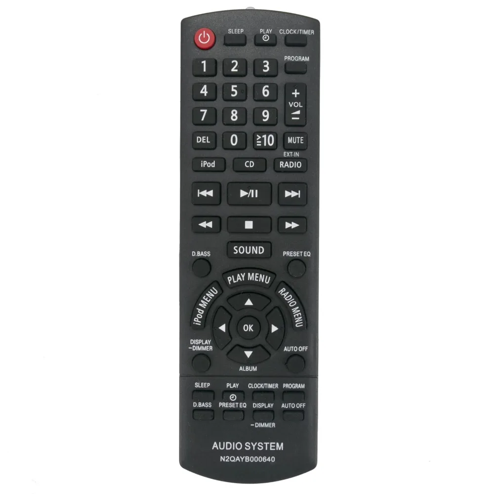 New N2QAYB000640 Replaced Remote Control fit for Panasonic SC-HC25 SC-AKX14 SC-PMX5 SC-PM500 Compact Stereo System