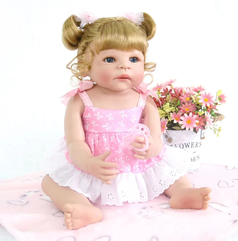 55 см, новинка, силиконовая кукла Reborn Baby Doll, игрушки для девочек, Bonecas, 22 дюйма, новорожденная принцесса, Bebe, живой ребенок, подарок на день рождения, Ванна