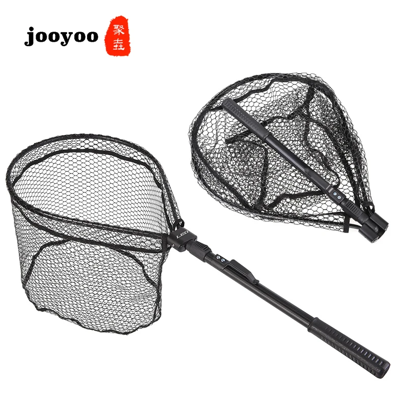 

Jooyoo Portable Folding Fishing Nets 85cm Telescoping Landing Net Pole Casting Network Trap Aluminum Alloy Fishing N